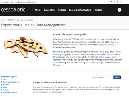CESSDA Expert Tour Guide on Data Management